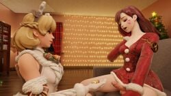 3d buttplug christmas d.va futanari hornywitches3d mercy overwatch