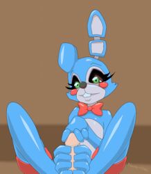 2015 animated anthro bow first_person_view five_nights_at_freddy's five_nights_at_freddy's_2 foot_fetish footjob handjob loop male male/male male_pov nana_gel penis point_of_view pov pov_eye_contact toy_bonnie_(fnaf)