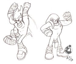 echidna knuckles_the_echidna male male_only mammal monotreme muscles neokat penis sega solo sonic_(series) sonic_boom uncut