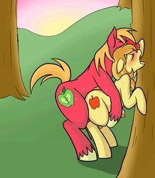 anal anal_sex animal_genitalia animated balls big_macintosh_(mlp) blonde_hair blush braeburn_(mlp) closed_eyes cousins cutie_mark equine freckles friendship_is_magic fur hair hasana-chan horse horsecock incest male male_only mammal my_little_pony open_mouth orange_hair outside penetration penis pony red_fur sex sweat teeth tongue tongue_out yaoi yellow_fur