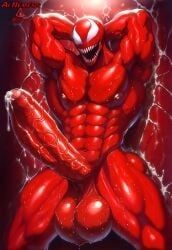 1male ai_generated ainemesis alien alien_boy alien_humanoid carnage_(marvel) erect_penis erection hands_behind_head huge_balls huge_cock huge_dick large_balls large_penis leaning_against_wall male male_focus male_only marvel marvel_comics monster monster_boy monster_male red_penis red_skin red_skinned_male sharp_teeth showing_off showing_penis solo_focus solo_male teeth teeth_showing veins_on_dick veiny_penis villain