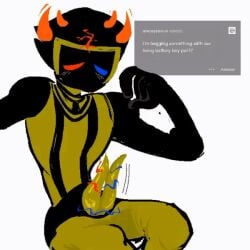 1boy 1boys alien alien_genitalia alien_humanoid alien_penis animated aradidnt black_body colored_eyes cuckkat diphallia diphallism homestuck homestuck_troll horn horns humanoid humanoid_alien male male_focus male_only masturbating masturbation mituna_captor multi_genitalia multi_penis multiple_penises penis short_hair short_hair_male solo solo_male telekinesis tentabulge tentacle the_psiioniic troll