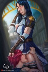 2girls arcane artkitt-creations caitlyn_kiramman cunnilingus league_of_legends oral public_sex tagme vi yuri