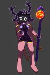 1girls 2025 3d 3d_model artist_upload big_eyes blush breasts cloak cosmic_skin cosmichannah deer female glowing_eyes looking_at_viewer medium_breasts no_mouth practically_nude self_upload short_hair soleil_(cosmichannah) solo space staff thighhighs