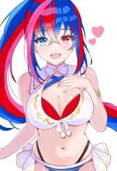 1girls alear_(female)_(fire_emblem) alear_(female)_(seaside_dragon)_(fire_emblem) alear_(fire_emblem) big_breasts bikini cleavage fire_emblem fire_emblem_engage heterochromia intelligent_systems n_54 nintendo red_and_blue_eyes red_and_blue_hair