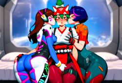 3girls ai_generated big_ass big_butt blush blushing_female blushing_profusely breath bubble_ass bubble_butt d.va double_kiss dripping female female_only fff_threesome finger_fuck fingering groping_breasts group group_sex hand_on_another's_ass hand_on_breast hand_on_thigh huge_ass implied_fingering juno_(overwatch) kiriko_(overwatch) kissing multiple_females multiple_girls multiple_partners narrow_waist on_bed open_mouth overwatch overwatch_2 pussy_fingering saliva saliva_drip saliva_trail self_upload sweat sweatdrop sweaty_ass sweaty_body sweaty_breasts thick_nipples thick_thighs tongue tongue_kiss tongue_to_tongue tongues_touching wide_hips yeetyboi5000 yuri