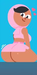 ass brown_skin duolingo heart hijab massive_ass muslim muslim_female sitting thick_thighs zari_(duolingo)