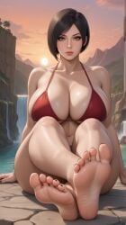 ada_wong ai_generated big_ass big_breasts big_thighs feet nails resident_evil