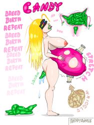 big_breasts bimbo birth birthing blonde_hair breeding broken cum_tank happysauce latex lipstick mind_broken moaning_in_pleasure tentacle thighs torn_clothes uterus womb xray_view