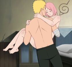 1boy 1girls bed bedroom before_sex blonde_hair blue_eyes blush boruto:_naruto_next_generations carrying_partner cheating cheating_husband cheating_wife closed_eyes completely_nude completely_nude_female couple embarrassed female happy happy_female human jack_.mery male milf naruto nude nude_female pants pink_hair princess_carry romantic sakura_haruno shirtless shirtless_male smile uzumaki_naruto