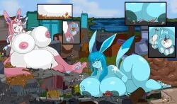 2025 2d 2d_(artwork) 2d_artwork 2girls anthro aroused ass bbw big_ass big_butt blue_eyes blue_fur blue_hair blush breasts building building_destruction buttcrush canid canine chubby chubby_female city city_destruction color commission destruction diarrhea eeveelution evil_grin fangs feet female female_domination female_fox femdom fox furry furry_female game_freak generation_4_pokemon generation_6_pokemon giant_female giantess gigantic_ass gigantic_breasts gigantification glaceon huge_breasts hyper_scat large_breasts macro mammal naked nintendo nsfwimaranx nude paws pink_fur pink_hair plump pokemon pokemon_(species) pooping pooping_on_floor sadism scat sequence shitting sitting sitting_on_person smelly smile smothering stinky sylveon thicc thick_thighs thighs torture video_games vulpine white_fur wide_hips