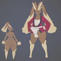 1futa 1girls ai_generated ass ass big_ass big_butt breasts erection erection_under_clothes erection_under_loincloth fundoshi fundoshi_futanari fundoshilover101 futanari happi_(clothing) huge_ass huge_butt lopunny nintendo pokemon sarashi