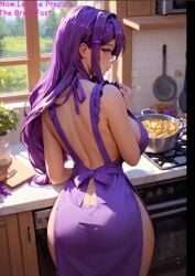 ai_generated cooking doki_doki_literature_club looking_at_viewer purple_eyes purple_hair tagme wife yuri_(doki_doki_literature_club)