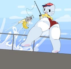 fishing hello_kitty hello_kitty_(character) hello_kitty_(series) kitty_white naked sanrio savagensfw tagme