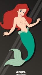 1girls accurate_art_style accurate_body_type ariel ariel_(the_little_mermaid) blue_eyes casual casual_nudity completely_nude completely_nude_female disney disney_princess exposed_breasts exposed_torso female female_focus female_only light-skinned_female medium_breasts mermaid mermaid_tail nude nude_female nude_filter nudist oryononilocram red_hair simple_background solo tail the_little_mermaid