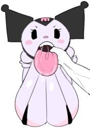 kuromi naked_female open_mouth sanrio savagensfw tounge_out