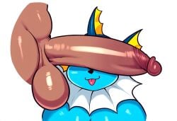 1boy 1boy1girl 1girls ai_generated big_breasts big_penis cant_see_the_haters duo female furry game_freak human_on_anthro meme mullon nintendo novelai penis penis_covering_eyes pokemon pokemon_(species) pokephilia straight vaporeon