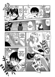 black_and_white blowjob_under_desk colorless comic comic_page crying crying_male dominant dominant_futanari doujinshi doujinshi_page erect_penis erection erection_under_clothes erection_under_clothing erection_under_skirt forcing forcing_on_dick futa_on_male futanari glasses herohero_hospital humiliated humiliating humiliation isaki_(herohero_hospital) manga manga_page naked naked_male nerd nerdy_male nude nude_male rape raped raped_by_futanari school school_uniform skirt students submissive_male under_desk under_the_desk weak weak_male