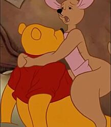 1boy 1boy1girl 1girls 2d_animation animated arms_around_neck bear cowgirl_position disney furry kanga kangaroo loop lotus_position nikisupostat no_sound red_shirt sex sitting straight tagme video winnie_the_pooh winnie_the_pooh_(franchise)