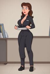 ai_generated bulge bulge_penis bulge_under_clothes civitai expressionless_face family_guy francesca_louise_allessandro futanari janitor jossyless_(ai) jumpsuit long_penis office office_lady pony_diffusion_(model)