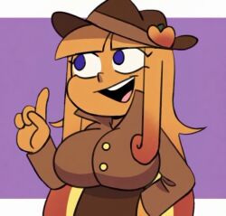 background_music big_breasts black_bra bra brazilian coat edited edited_art female female_only flashing flashing_breasts fruit_humanoid hat huge_breasts mundo_torajo naughty_face noticing pessy self_upload tagme talking teasing video wink yapping