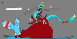 2026 absurd_res anthro artist_logo attribute_theft balls balls_expansion big_balls big_penis blue_body blue_cum blue_fur bodily_fluids claws colored_cum cum cum_from_penis dialogue dialogue_box duo egg egg_from_penis egg_laying english_text expansion finger_claws foreskin fur future_pokemon genital_expansion genital_fluids genital_growth genitals genitals_shrinking glowing glowing_cum grey_background grey_body grey_fur growth hi_res huge_balls huge_cock hyper hyper_balls hyper_genitalia hyper_penis leaking_cum legendary_pokemon leskarmory logo long_tail looking_at_another looking_pleasured male male/male miraidon multicolored_tail nintendo open_mouth paradox_pokemon penis penis_growth penis_shrinking plug_(sex_toy) pokémon_(species) pokemon pokemon_(species) pregnant pregnant_male purple_sclera red_body red_fur saggy_balls sex_toy shadow simple_background size_theft tail testicular_pregnancy text toe_claws unusual_bodily_fluids unusual_cum unusual_genital_fluids unusual_pregnancy