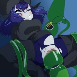 absurdres ahe_gao anchor_necklace anchor_pendant animated bar_censor belt black_sweater blue_eyes blue_hair blue_pantyhose blush bouncing_breasts bound breasts cellien_(kemono_friends) censored cetacean_tail clitoris clothed_sex commentary_request dorsal_fin female fins fish_tail fur_hat hair_between_eyes hat head_fins highres japari_symbol jewelry kemono_friends kemono_friends_3 large_breasts large_insertion long_hair long_sleeves necklace pantyhose pussy rape restrained rolling_eyes sex sidelocks solo_focus sperm_whale_(kemono_friends) spread_legs stomach_bulge sweater tail tentacle tentacle_sex thighhighs torn_clothes torn_pantyhose turtleneck turtleneck_sweater underwater ushanka vaginal_penetration whale_girl wide_spread_legs z4z45ni