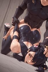 1boy 3d ai_generated black_lipstick cat_ears cat_eyes cat_girl doggy_style erisa_(fortnite) female fortnite grabbing_from_behind grabbing_head medium_ass medium_breasts muscular_male restrained_arms rough_sex satisfied satisfied_look sex_from_behind shindhas vaginal_sex