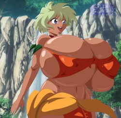 breasts dark_skin female greengiant2012 jungle_de_ikou tagme tan_body tits