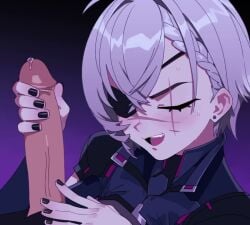 1boy 1girls animated braid female handjob indie_virtual_youtuber light-skinned_female light-skinned_male light_skin longer_than_10_seconds male optionaltypo pointyaux qpafterhoursch saruei_(vtuber) shorter_than_30_seconds sound tagme uncensored unseen_male_face video virtual_youtuber