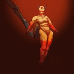 antennae_(anatomy) buff facial_markings featureless_crotch forehead_mark gay gay_male homosexual homosexual_male iterator_(rain_world) male/male male_only male_penetrating muscle_tone muscles muscular muscular_male rain_world robot robot_humanoid robotic_arm seven_red_suns_(rain_world) yellow_body yellow_skin