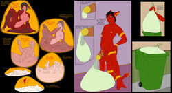 anthro anthro_urethral_insertion cock_vore comic condom cum cum_digestion cum_transformation dialogue disposal english_text filled_condom flat_colors furry furry_only humanoid male melting non-human penetration penis razor231 text trash_can urethral urethral_insertion urethral_penetration vore