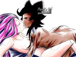 bite bite_mark brikuchan crossover cyn_(murder_drones) cyntessa_(murder_drones) female female_only fit_female lesbian_kiss lesbian_sex lily_lovebraids murder_drones poppy_playtime robot skinny toy