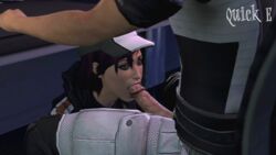 3d animated blowjob blowjob_under_table commander_shepard femshep male mass_effect quick_e source_filmmaker stealth_sex