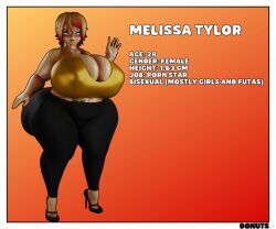 1girls 3d 3d_render artist_name ass big_ass big_breasts biography bisexual blonde_hair blonde_hair_female blue_eyes breasts case8001 character_sheet chubby chubby_female description female glasses hi_res high_heels huge_ass melissa_(case8001) model_sheet oc original original_character simple_background solo solo_female tattoo yoga_pants