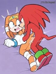 ai_generated all_fours animated clothed_sex doggy_style from_behind from_behind_position knuckles_the_echidna sega sex sonic_(series) sonic_the_hedgehog_(series) tikal_the_echidna