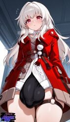 1futa ai_generated big_balls bulge_through_clothing clara_(honkai:_star_rail) flaccid flaccid_penis futanari huge_cock large large_penis penis_bulge