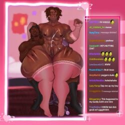 1femboy 2boys african_male celebrity chat cumming_while_penetrating curly_hair dark-skinned_femboy dark-skinned_male dark_male_only dreadlocks dukedennis fat_ass gay hunkyhuesnsfw ishowspeed kai_cenat livestream male_only real_person riding_penis small_penis yaoi