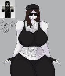1girls big_ass big_boobs big_breasts burningcat80 cassandra_(goku41boi) child_bearing_hips cleavage curvaceous curvaceous_female curvaceous_figure curvy curvy_female curvy_figure curvy_hips female female_only fingerless_gloves gloves hat muscular oc oc_character oc_request reference_image roblox roblox_avatar robloxian seductive_look self_upload sunglasses tagme thick_thighs thighs tomboyish very_thick_thighs wide_hips