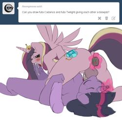 69 anal anal_insertion anal_sex animal_genitalia anthro anthrofied blush crown cum cum_in_mouth cum_inside cum_on_penis cutie_mark english_text equine fellatio friendship_is_magic fur furry futa_on_futa futanari hair half-closed_eyes herm herm_on_herm horn horse horsecock insertion intersex looking_back lyndoi227 magic mammal my_little_pony open_mouth oral penetration penis pink_fur pony princess princess_cadance_(mlp) purple_fur purple_hair royalty sex testicles text tongue tongue_out twilight_sparkle_(mlp) two_tone_hair uncensored vein veiny_penis wings