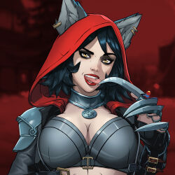 1girls big_breasts big_thighs black_hair breasts curvaceous curvy curvy_figure digital_media_(artwork) fairy_tales female female_only folklore hips huge_thighs humanoid large_thighs light-skinned_female light_skin mass_creation mature mature_female red_hood_(swords_and_slippers) slim_waist swords_and_slippers thick thick_hips thick_legs thick_thighs thighs video_games voluptuous waist wide_hips wide_thighs wolf wolf_ears wolf_girl wolf_tail