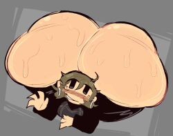 1girls ass ass_bigger_than_body ass_bigger_than_head ass_bigger_than_torso ass_focus big_ass big_butt fat_ass female female_only huge_ass hyper hyper_ass large_ass laying_down looking_at_viewer massive_ass meatoids simple_background sweat sweating sweaty urotsuki yume_2kki yume_nikki yume_nikki_fangame