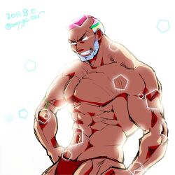 1boy 2019 abs artist_name bara beard beefy biceps blank_eyes breasts broad_shoulders buzz_cut collarbone colorful_hair daddy dated dilf freak frown fundoshi fundoshi_only gay grin hi_res hunk jikkyou_powerful_pro_yakyuu kazuo_jitsu konami looking_at_viewer male male_breasts male_only manly mature_male mayuge_ear muscles muscular muscular_arms muscular_legs muscular_male muscular_neck muscular_thighs navel no_body_hair no_nipples no_pupils no_visible_genitalia pecs pentagon_(shape) pink_hair pose posing power_pro rainbow_hair red_fundoshi rokushaku_fundoshi rough_sketch shadow short_hair six_pack smirk solo standing topless tough_guy v-shaped_eyebrows white_background yaoi