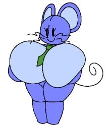 1girls 2024 2d 2d_(artwork) 2d_artwork anthro big_breasts big_tits blue_body breasts_bigger_than_head female_focus female_jerri_(gremlingrounded) female_only furry genderswap_(mtf) green_tie gremlingrounded jerri_(gremlingrounded) lovedoll_toy_factory mouse mouse_ears mouse_girl mouse_humanoid mouse_tail naked naked_female rule_63 simple_background sketch smile solo solo_female solo_focus stuffed_animal tail tie whiskers
