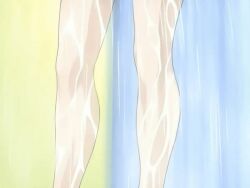 00s 1girls 2005 animated anime_screenshot ass bible_black bible_black_only blonde_hair breasts closed_eyes female grabbing_another's_breast groping groping_breast hands_on_own_chest large_breasts long_hair nipples nude pubic_hair saeki_kaori showering tagme wet wet_hair