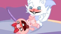 animal_humanoid anthro chipmunk chipmunk_humanoid duo female giggles_(htf) ground_squirrel ground_squirrel_humanoid happy_tree_friends hi_res humanoid male male/female mammal mammal_humanoid rodent rodent_humanoid sciurid sciurid_humanoid smexer snowers_(fan_character) unknown_artist