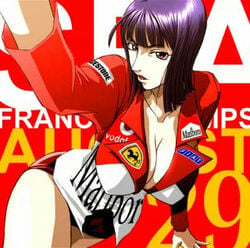 artist_request black_hair breasts female female_only ferrari fiat marlboro nico_robin one_piece pre-timeskip tagme vodafone