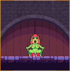 animated boobs female/female monster_girl pixel_animation pixel_art scarlet_maiden video_game_character video_games