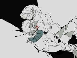 biting blood ganondorf ganondorf_(ocarina_of_time) gay gay_sex link link_(ocarina_of_time) male male/male male_only older_man_and_younger_boy size_difference the_legend_of_zelda the_legend_of_zelda:_ocarina_of_time tsunamio7