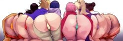 6girls anus anus_peek ass ass_focus ass_row bent_over big_ass blonde_hair boruto:_naruto_next_generations brown_hair exposed_ass faceless_female facing_away female female_only from_behind g-string harem high_resolution hyuuga_hanabi hyuuga_hinata ino_yamanaka inviting_to_sex kneeling milf multiple_girls naruto naruto_(series) panties pink_hair presenting presenting_ass purple_hair sakura_haruno take_your_pick temari tenten thick_ass txniz watermark yellow_hair